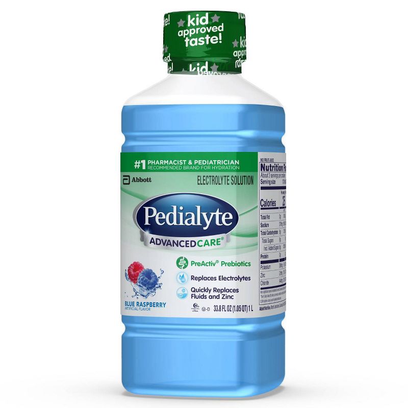 Pedialyte Electrolyte Solution Blue Raspberry - 33.8 fl oz