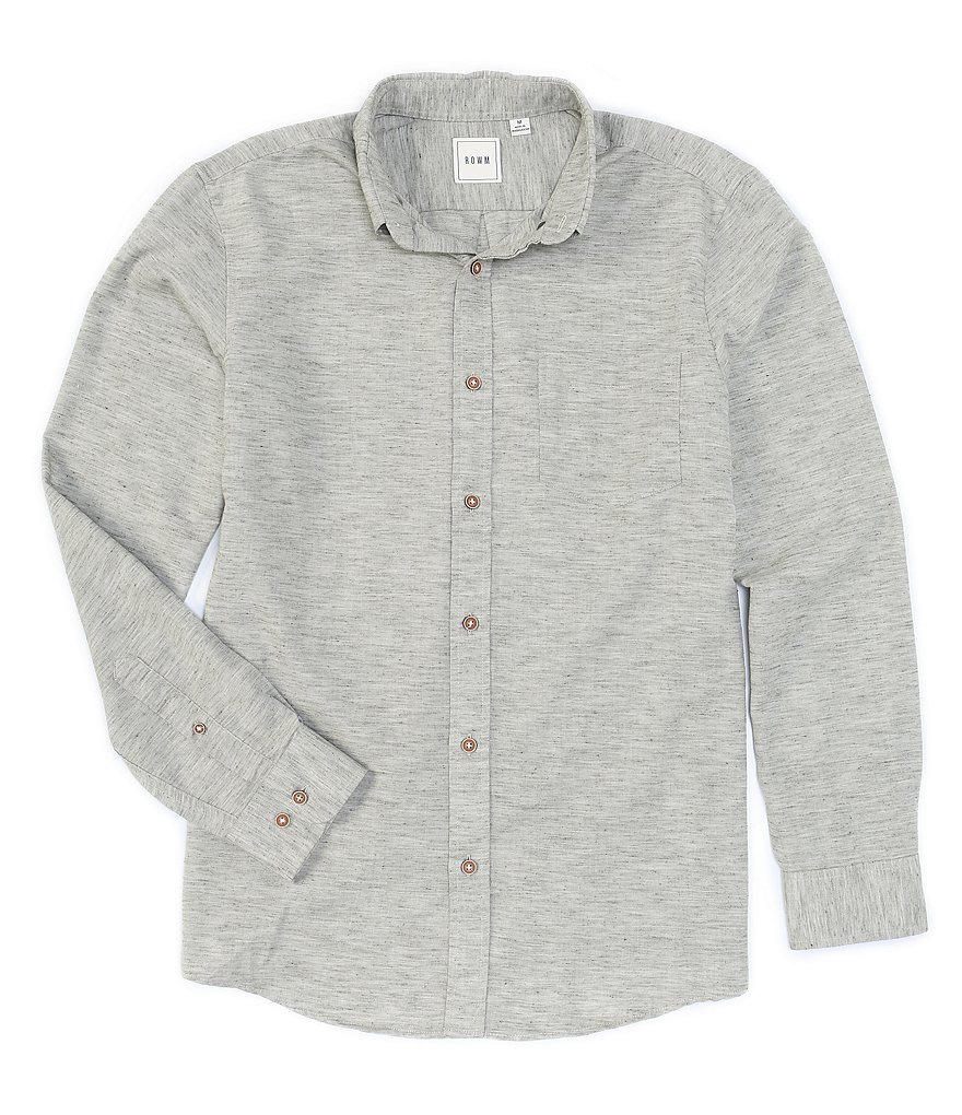 Rowm Long Sleeve Solid Sportshirt