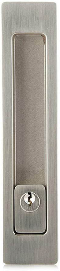 TFCFL Generic Recessed Sliding Pocket Privacy Lock Door Latch Brushed Nickel Pull Handles Lock