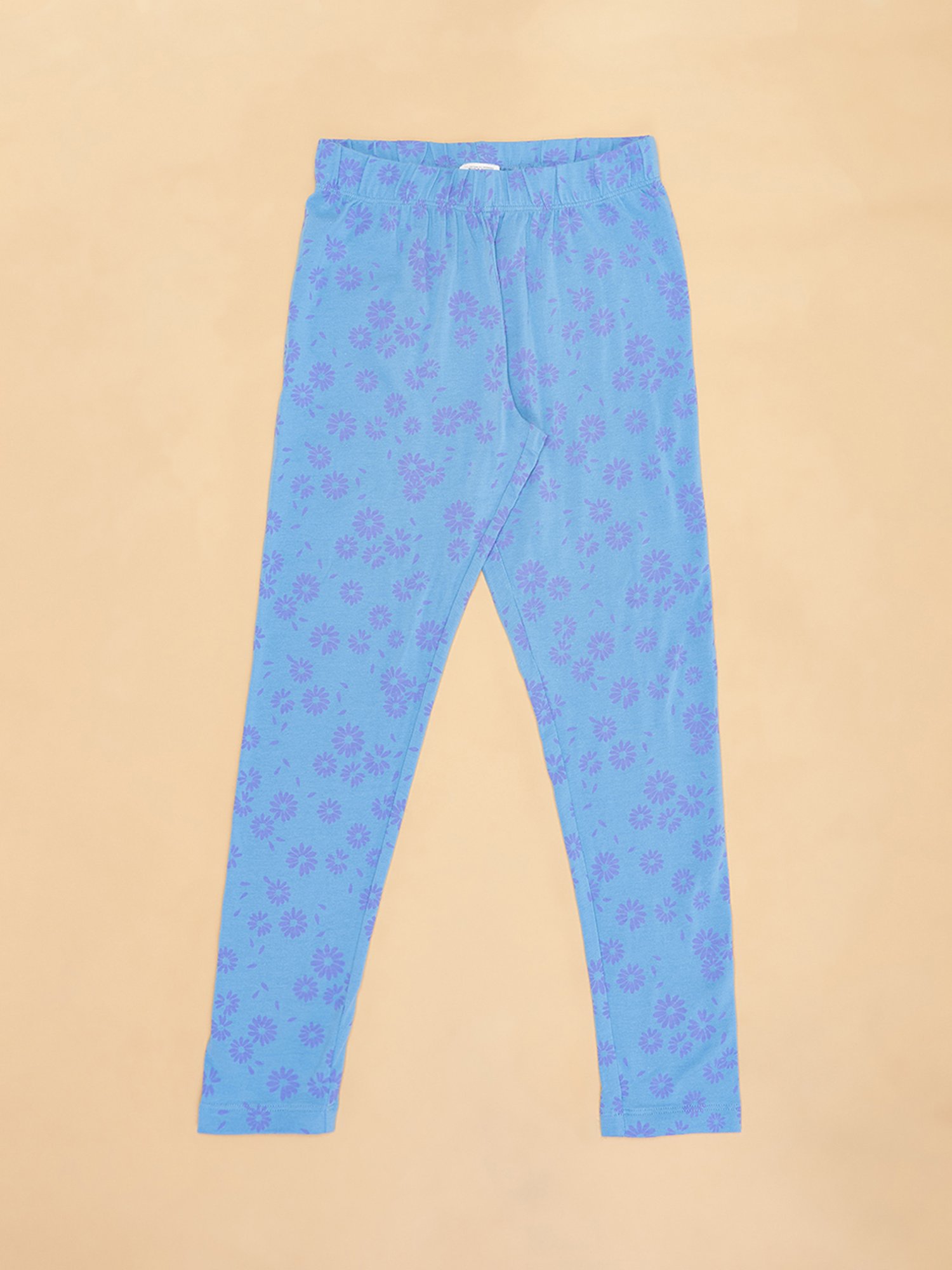 Pantaloons Junior Blue Floral Print Leggings