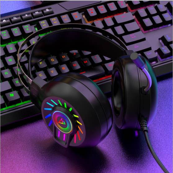 Wired Gaming Headset 7.1 Surround Sound Stereo Earphones USB Microphone Breathing RGB Light G93 For PC Gamer Headphones