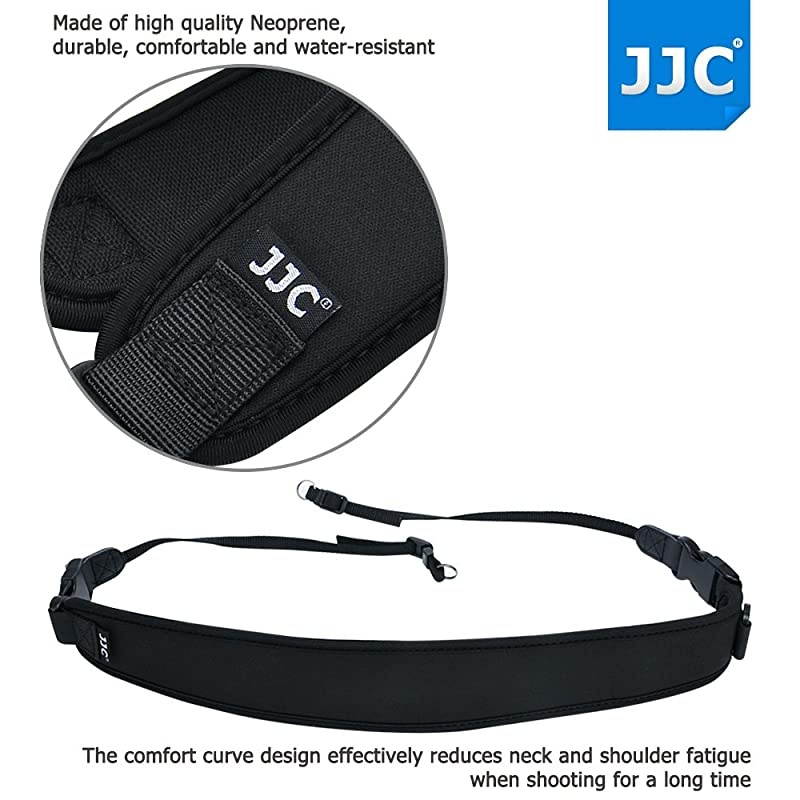 44ft Adjustable Neoprene Shoulder Neck Strap wQuick Release Buckle Clip for Camera Sony a9 a7III a7RIII a7SII A6500 A6300 A6000 Fujifilm X100F X100T XPro2 XPro1 XT2 XT1 XT20 XE3 XA10 XA5
