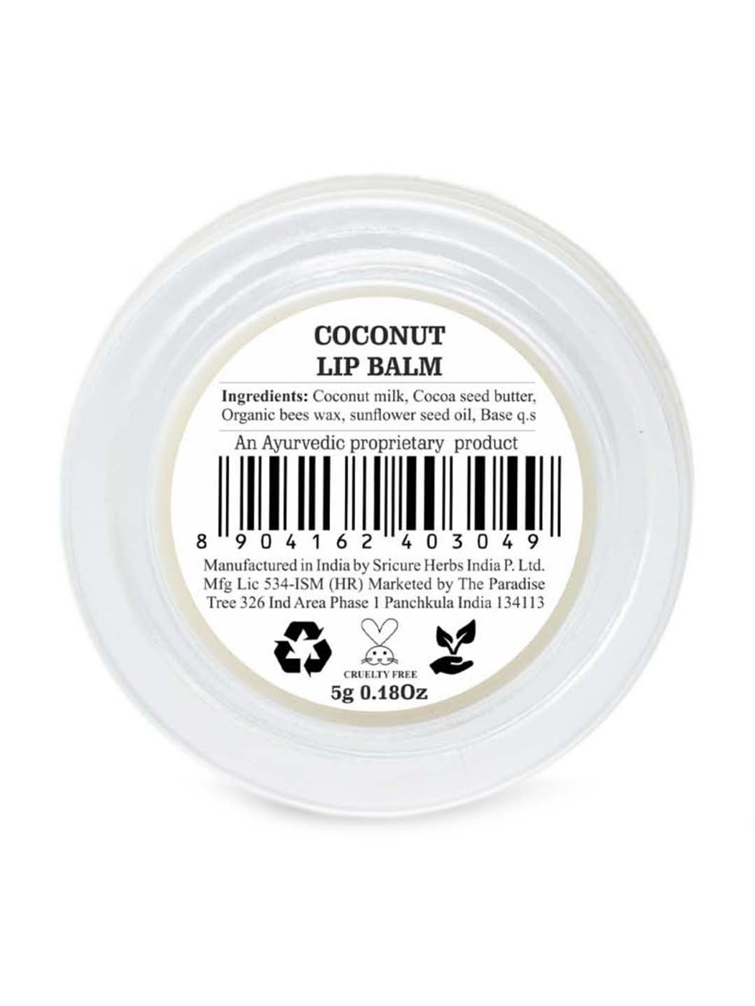 The Paradise Tree Coconut Milk Lip Balm - 5 gm