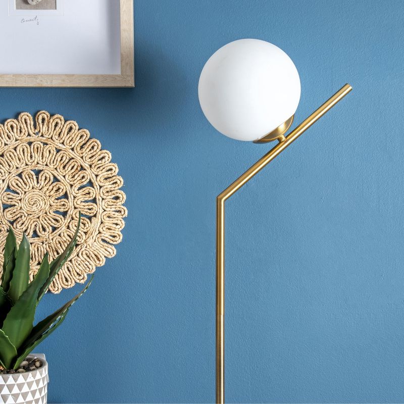 nuLOOM Crete 56" Iron Floor Lamp Lighting - Gold 56" H x 10.25" W x 16.38" D