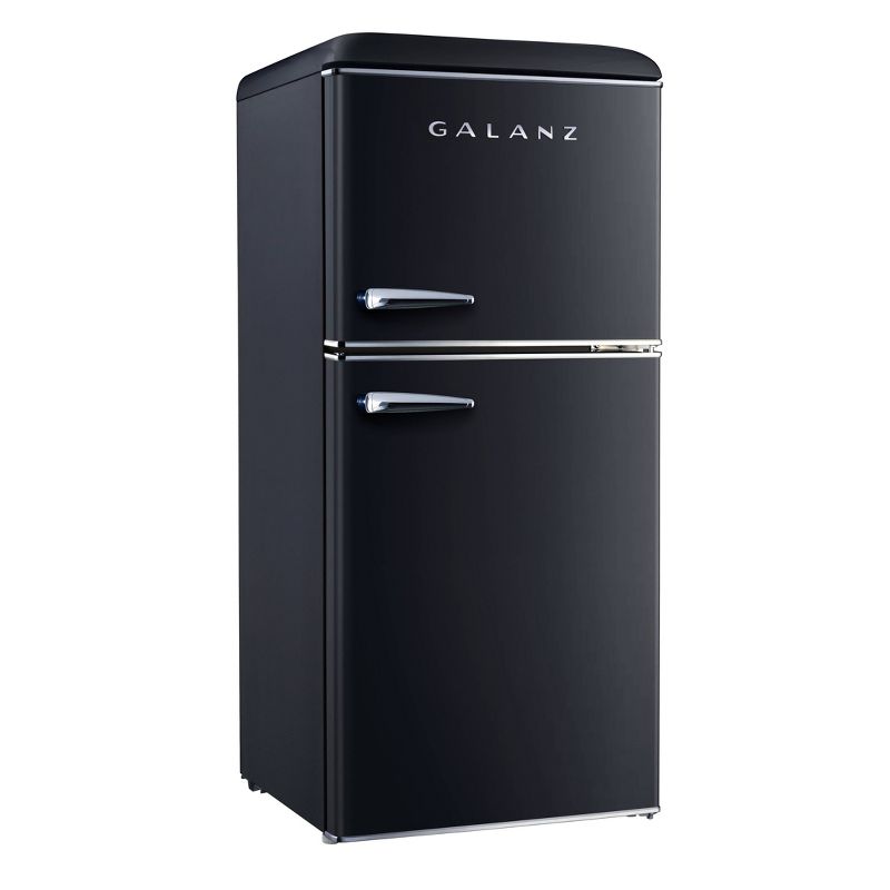 Galanz 4.0 cu ft True Freezer Dual-Door Refrigerator  - Black
