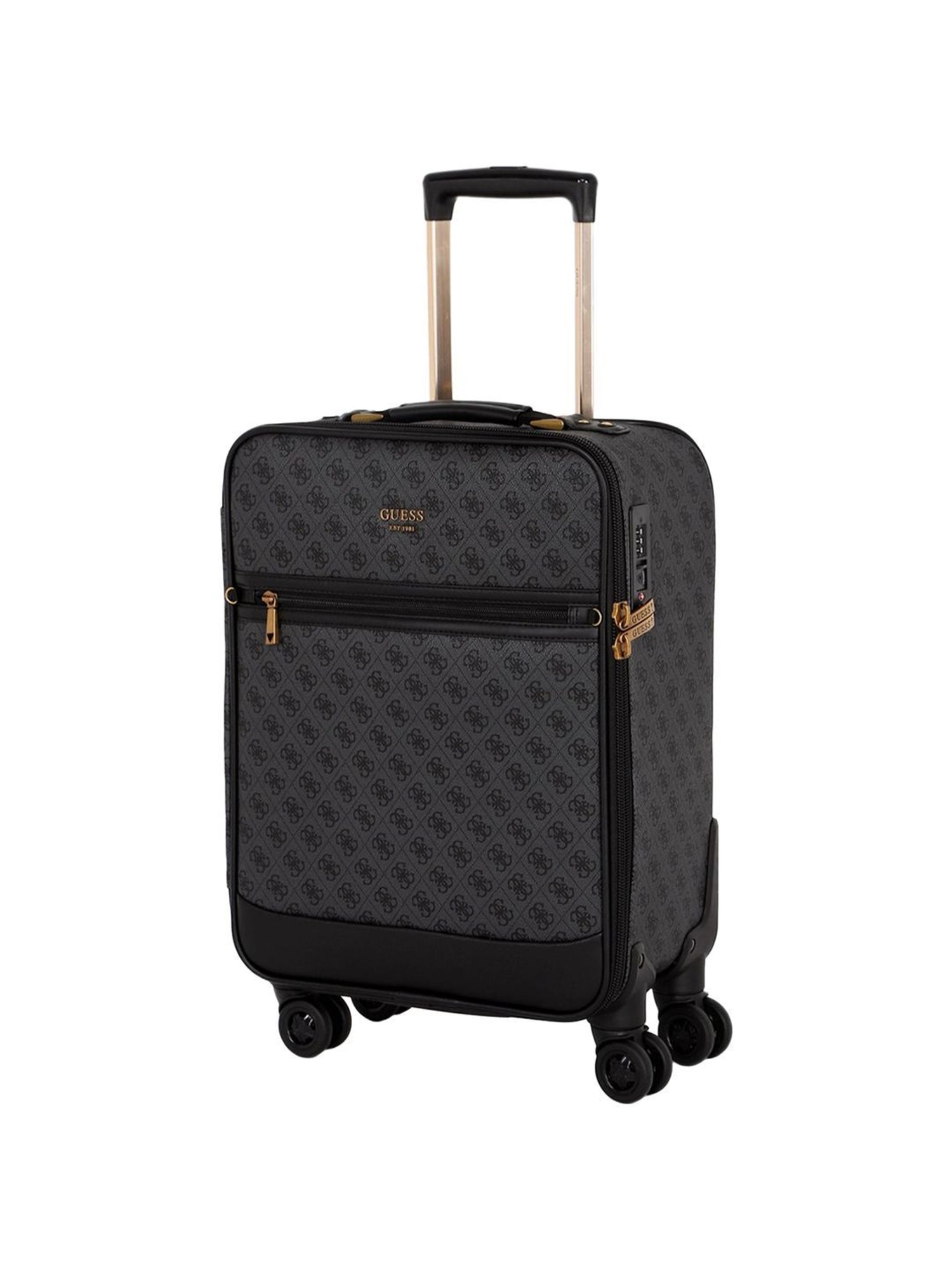 Guess Coal 8 wheels Small Soft Cabin Trolley Bag