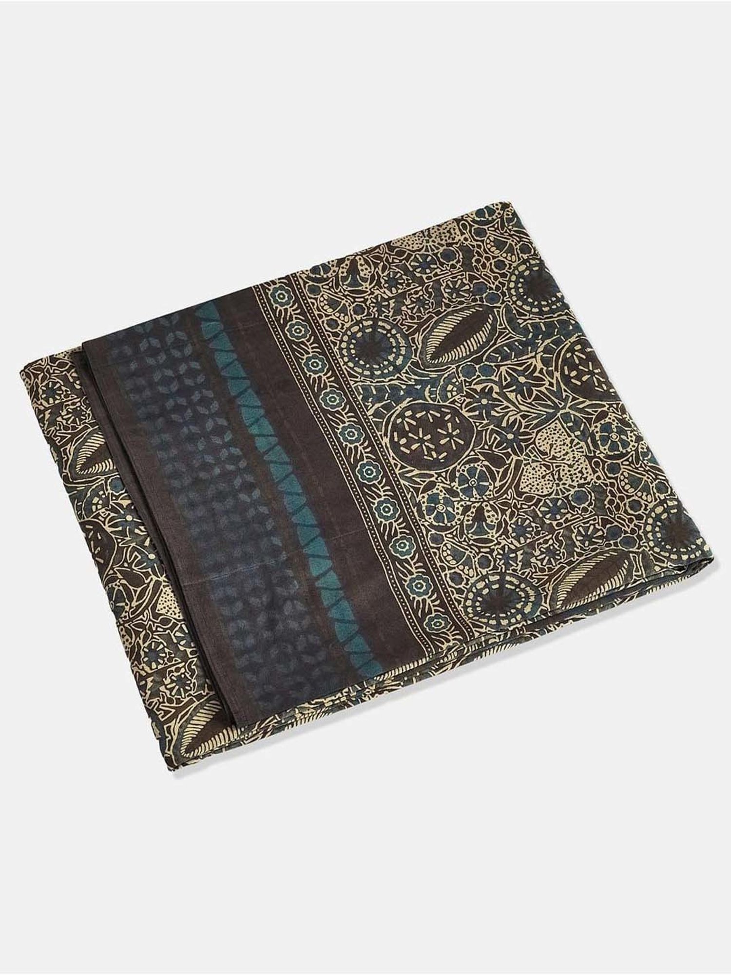 Fabindia Multicolor Cotton 116 TC 163 GSM 4 Seater Table Cover