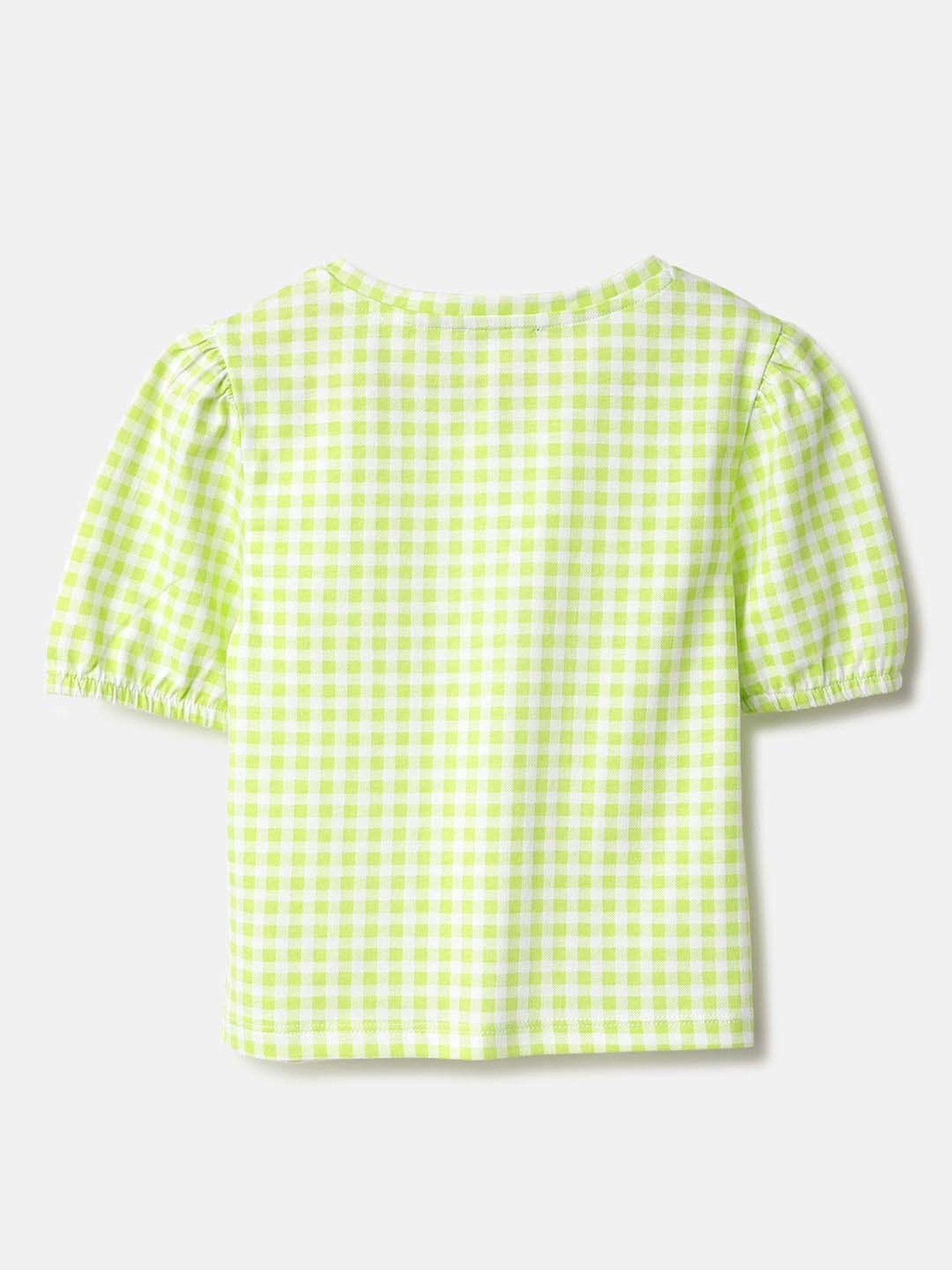 Kidsville Green Cotton Printed T-Shirt