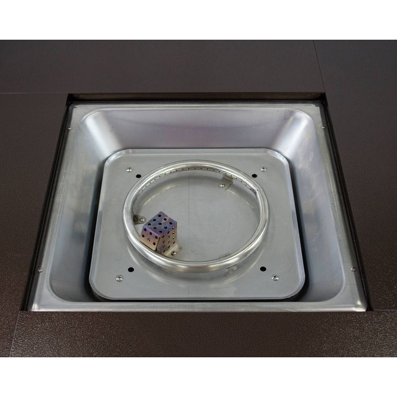 Pleasant Hearth Rio 38" Wicker and Bronze Gas Fire Pit Table