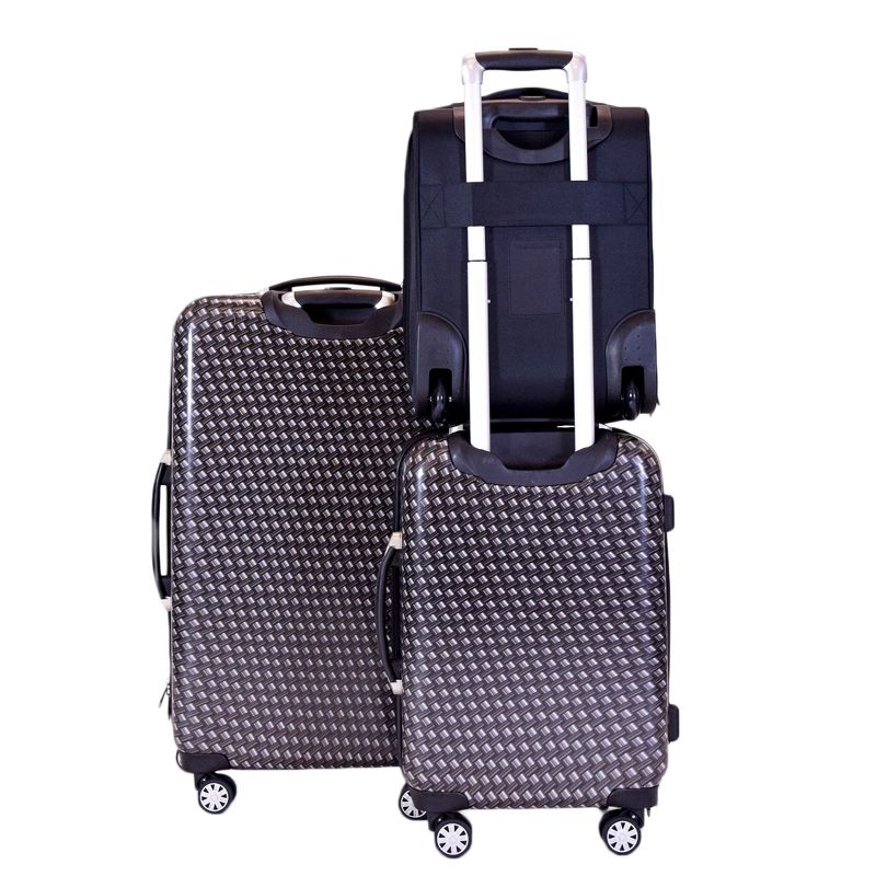 FUL 3pc Hardside Spinner Luggage Set - Metal Chain Swirl