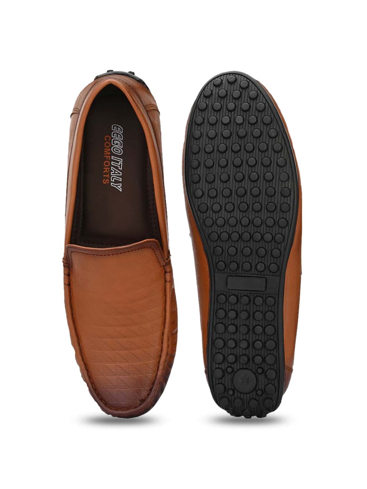 Eego Italy Men's Tan Casual Loafers