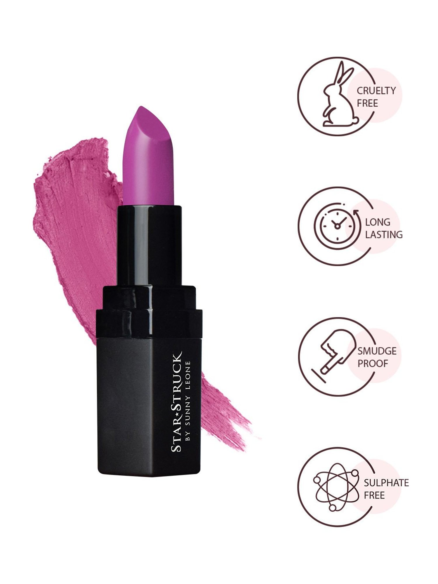 StarStruck By Sunny Leone Purple Taffy Intense Matte Lip Color - 4.2 gm