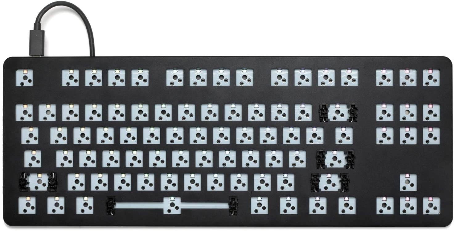 Drop CTRL Mechanical Keyboard &mdash; Tenkeyless TKL (87 Key) Gaming Keyboard, Hot-Swap Switches, Programmable Macros, RGB LED Backlighting, USB-C, Doubleshot PBT, Aluminum Frame (Barebones, Black)