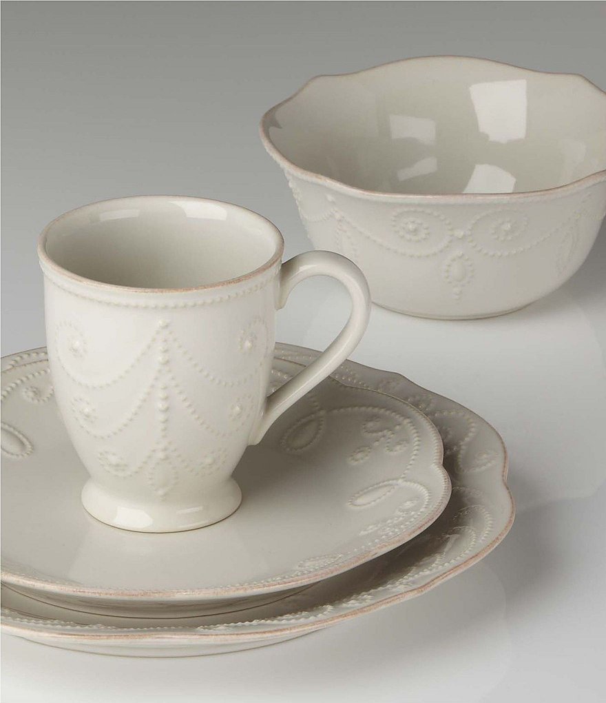 Lenox Opal Innocence Carved Vine Porcelain Saucer