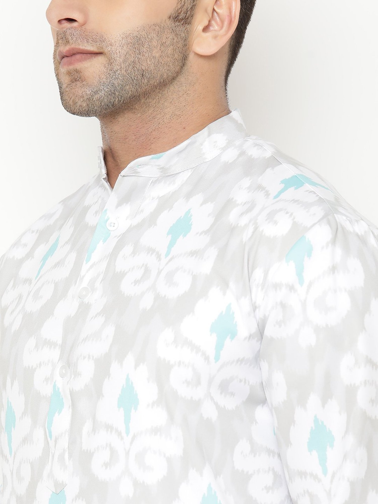 Hangup Plus White Regular Fit Kurta & Pyjamas Set