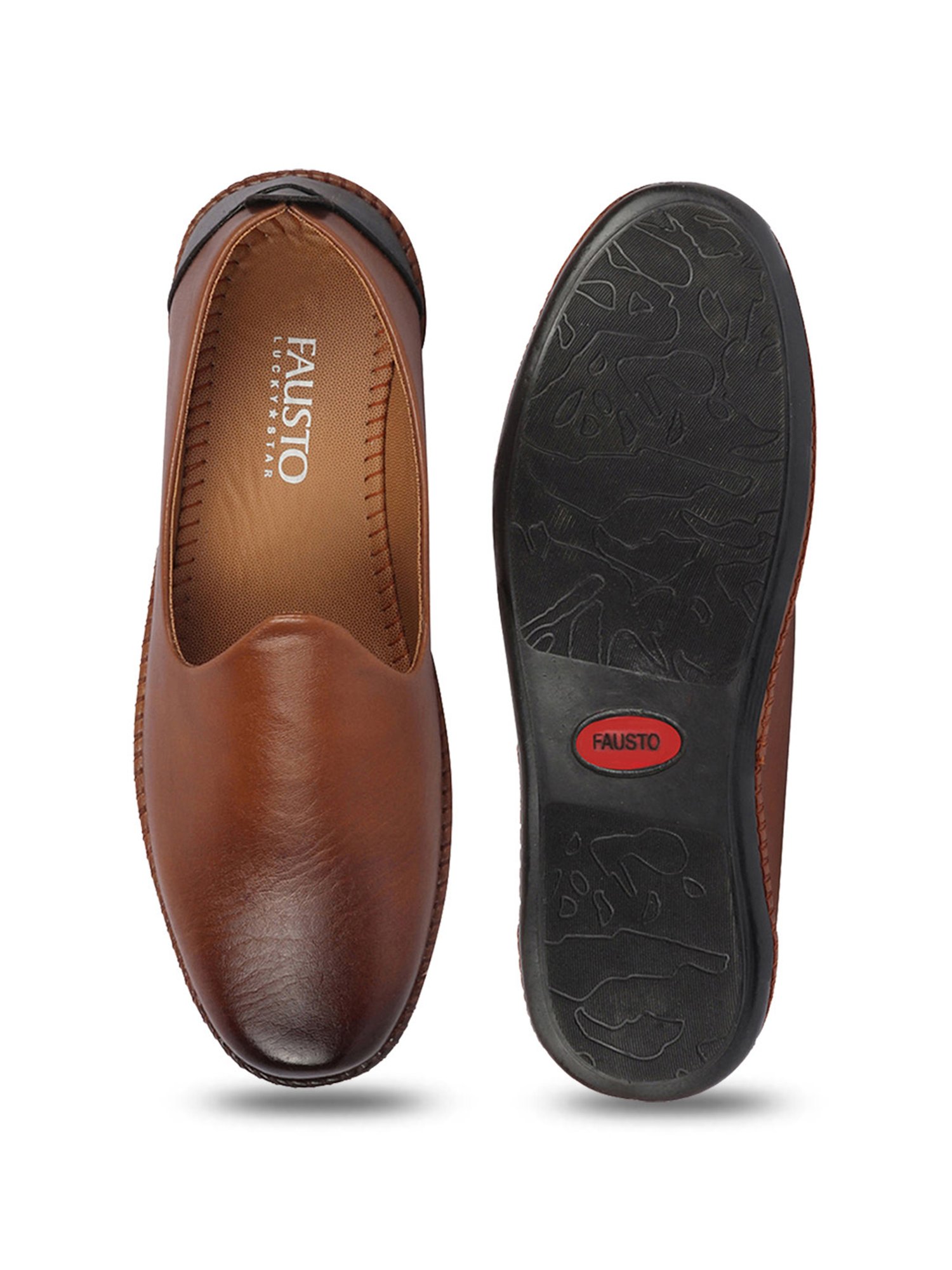 Fausto Men's Tan Casual Juttis