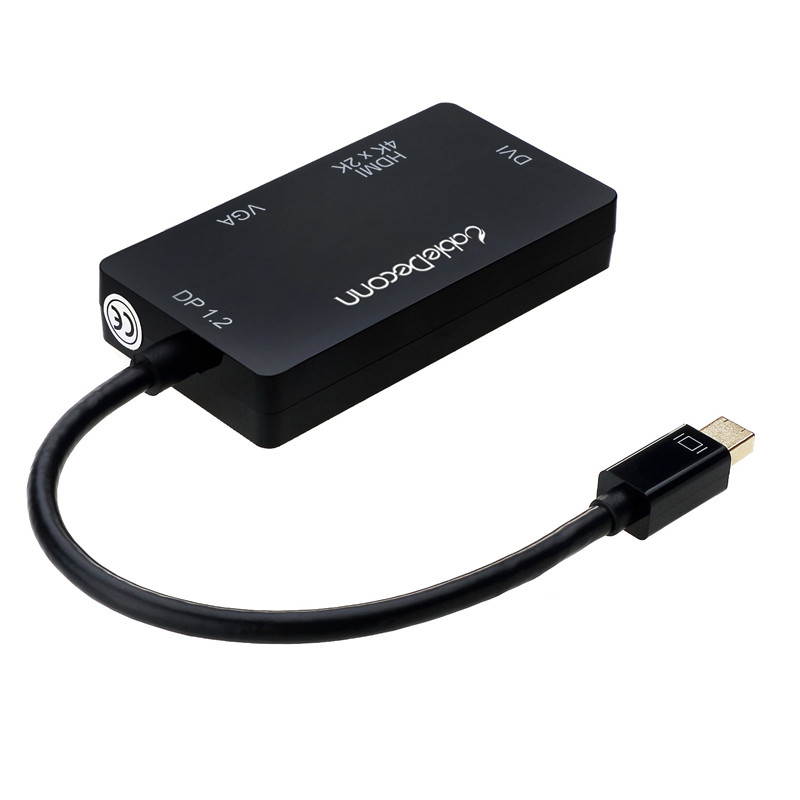 CableDeconn Mini Displayport to Hdmi VGA Dvi Adapter multiport converter 3 in1 multi vga adapter 4K*2K for macbook iMac Surface