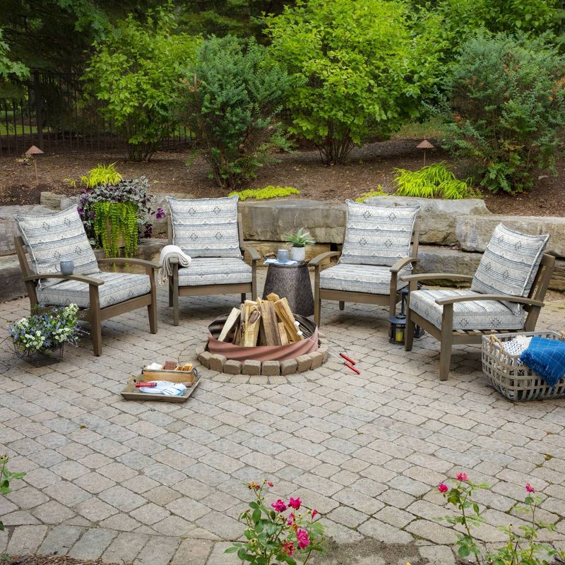 Carmen Southwest Outdoor Cushion Set Gray - Arden Selections