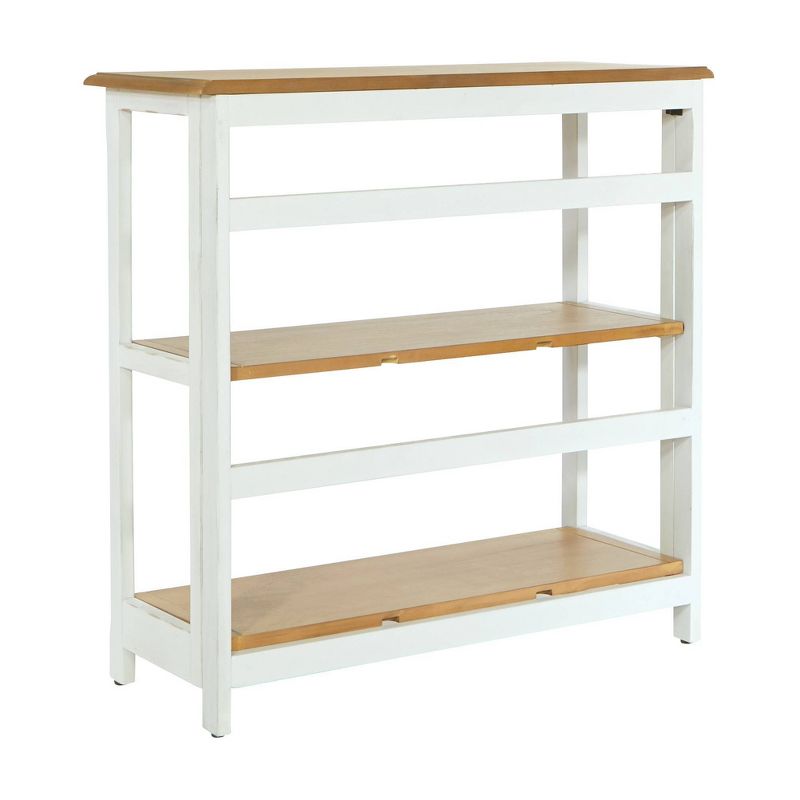 32.25" 3 Medford Shelf Bookshelf Distressed White - OSP Home Furnishings