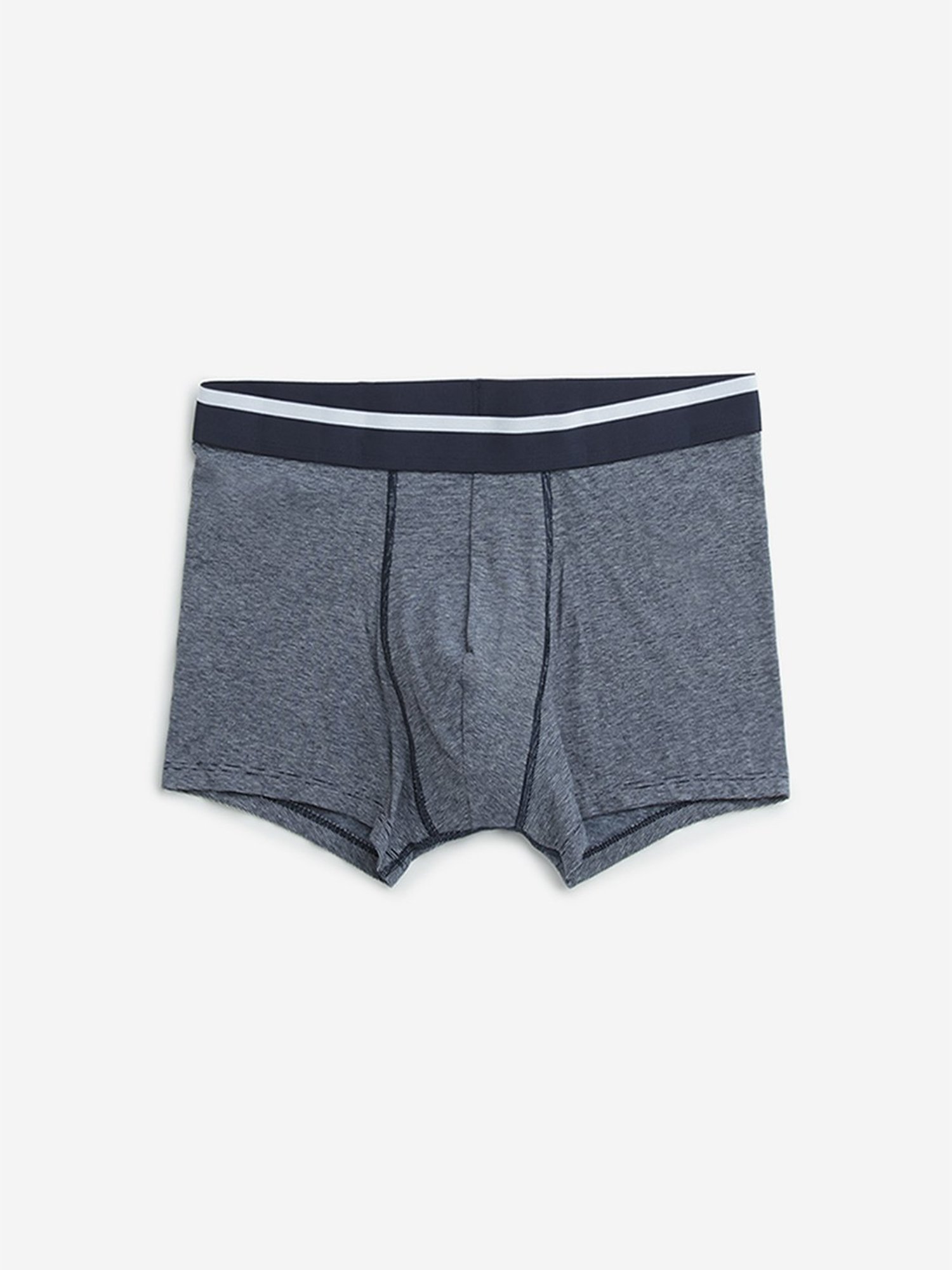 WES Lounge by Westside Navy Cotton Blend Trunks - Pack of 3