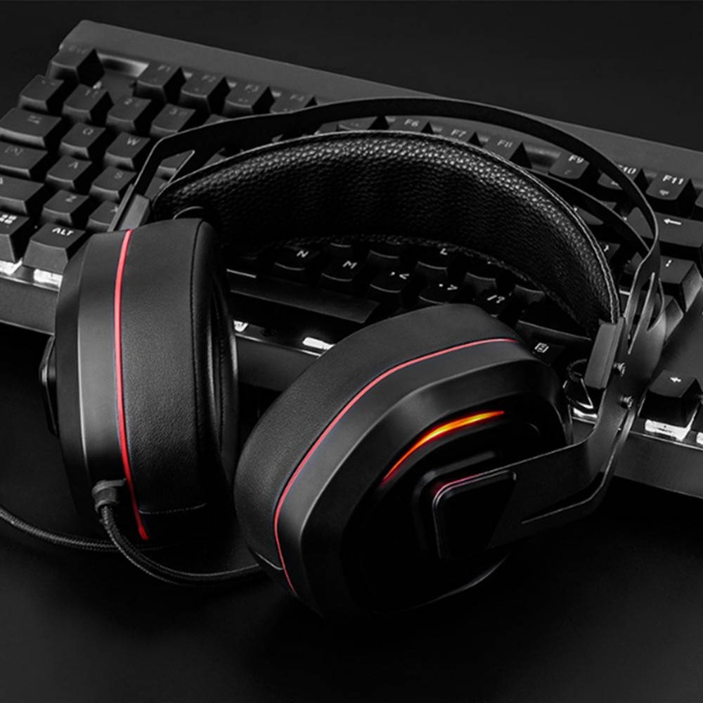 XIBERIA S18 PC Headset USB 7.1 Surround Sound Gaming Headphones Stereo Bass Casque with Microphone Led Light for Computer Laptop