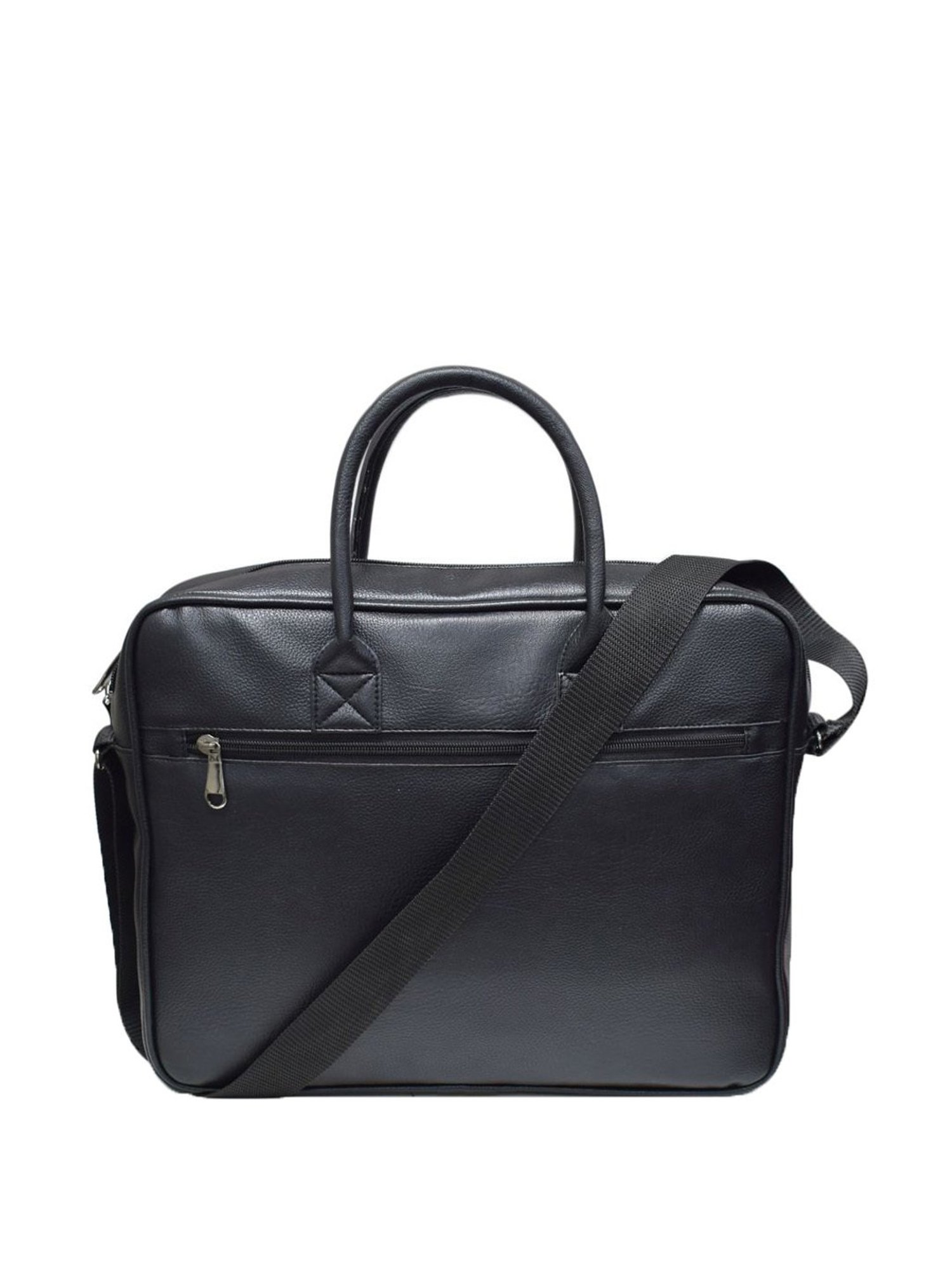 Swiss Military Black Textured Small Laptop Messenger Bag