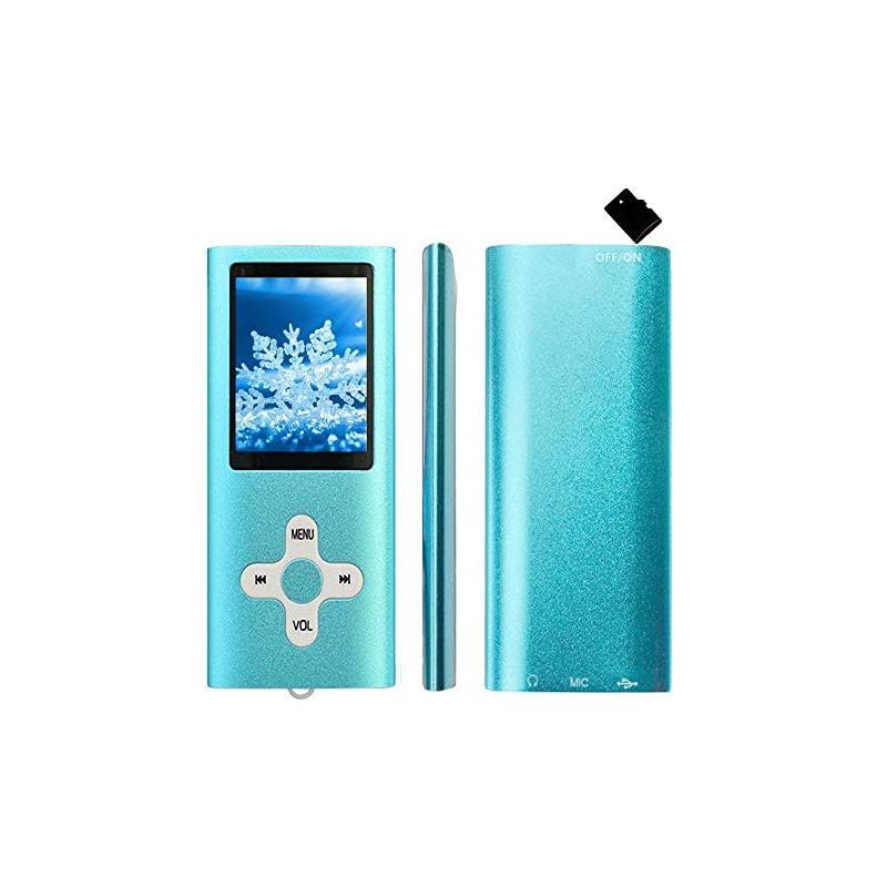 MP3 Player MP4 Player with a 32GB Micro SD Card,  Portable Music Player Support up to 64GB, Green