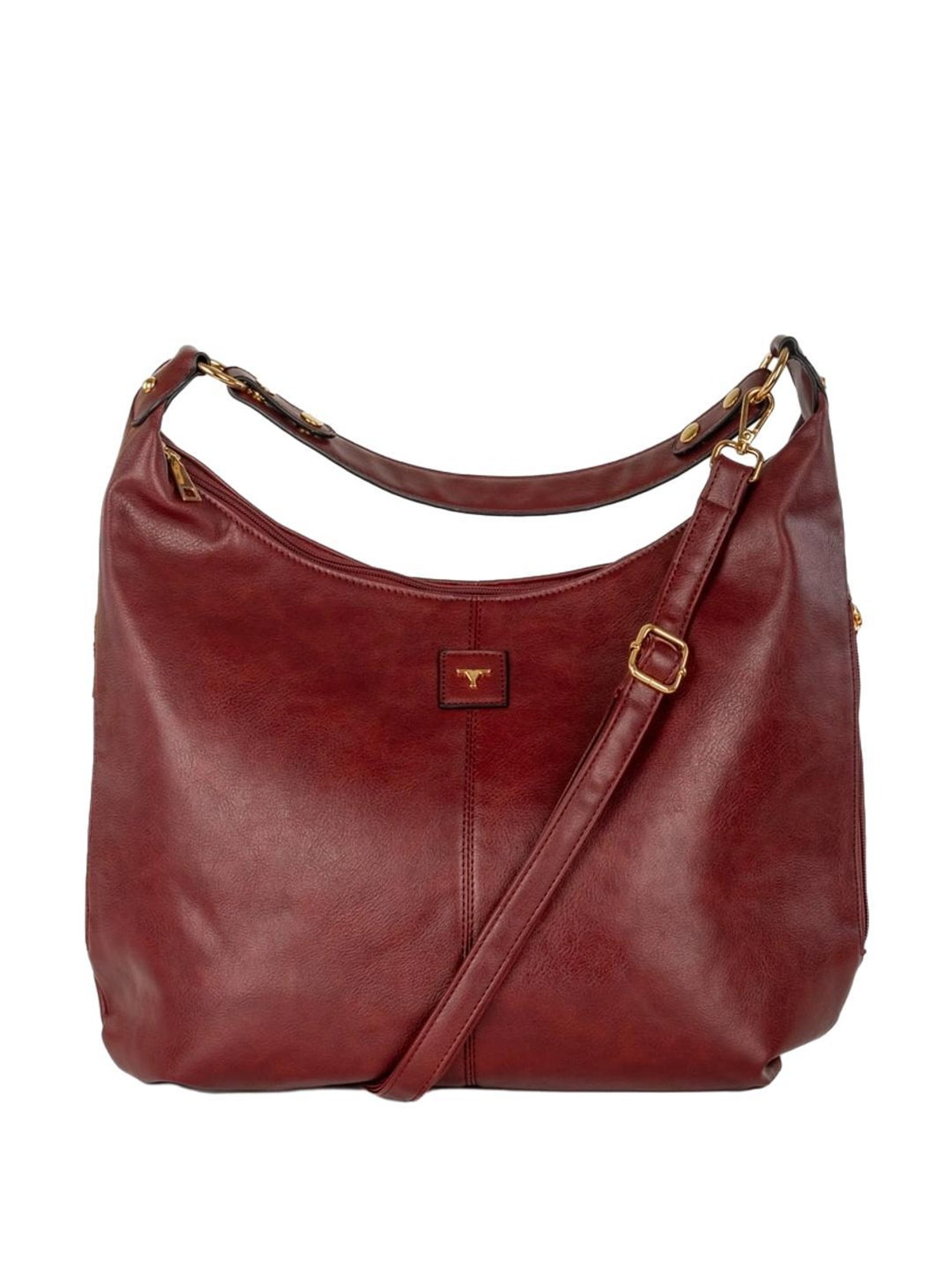BULCHEE Burgundy Solid Sling Handbag