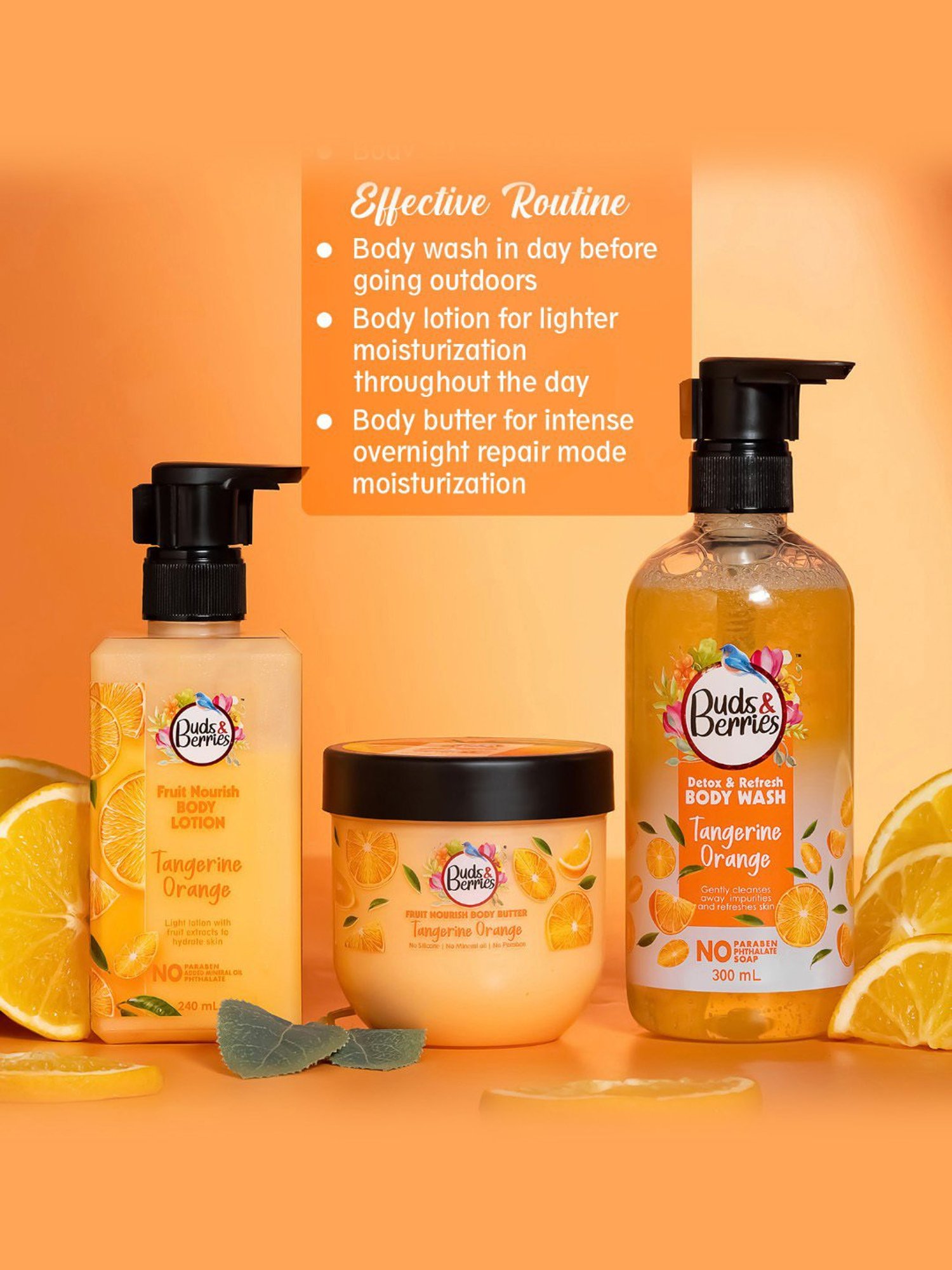 Buds & Berries Tangerine Orange Fruit Nourish Body Butter - 200 ml