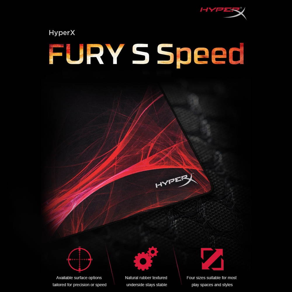 Kingston HyperX FURY Mouse Pad Gaming Mousepad Creative Rubber Mat for Macbook Laptop Computer Notebook(L)