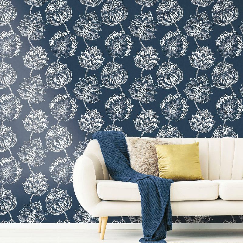 Tempaper Kids' Galaxy Self-Adhesive Removable Borders Wallpaper Out Of This World Black