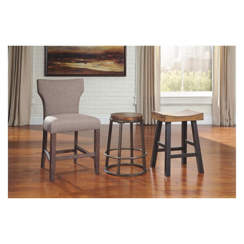 Set of 2 25" Glosco Counter Height Barstools Grizzly Bear - Signature Design by Ashley