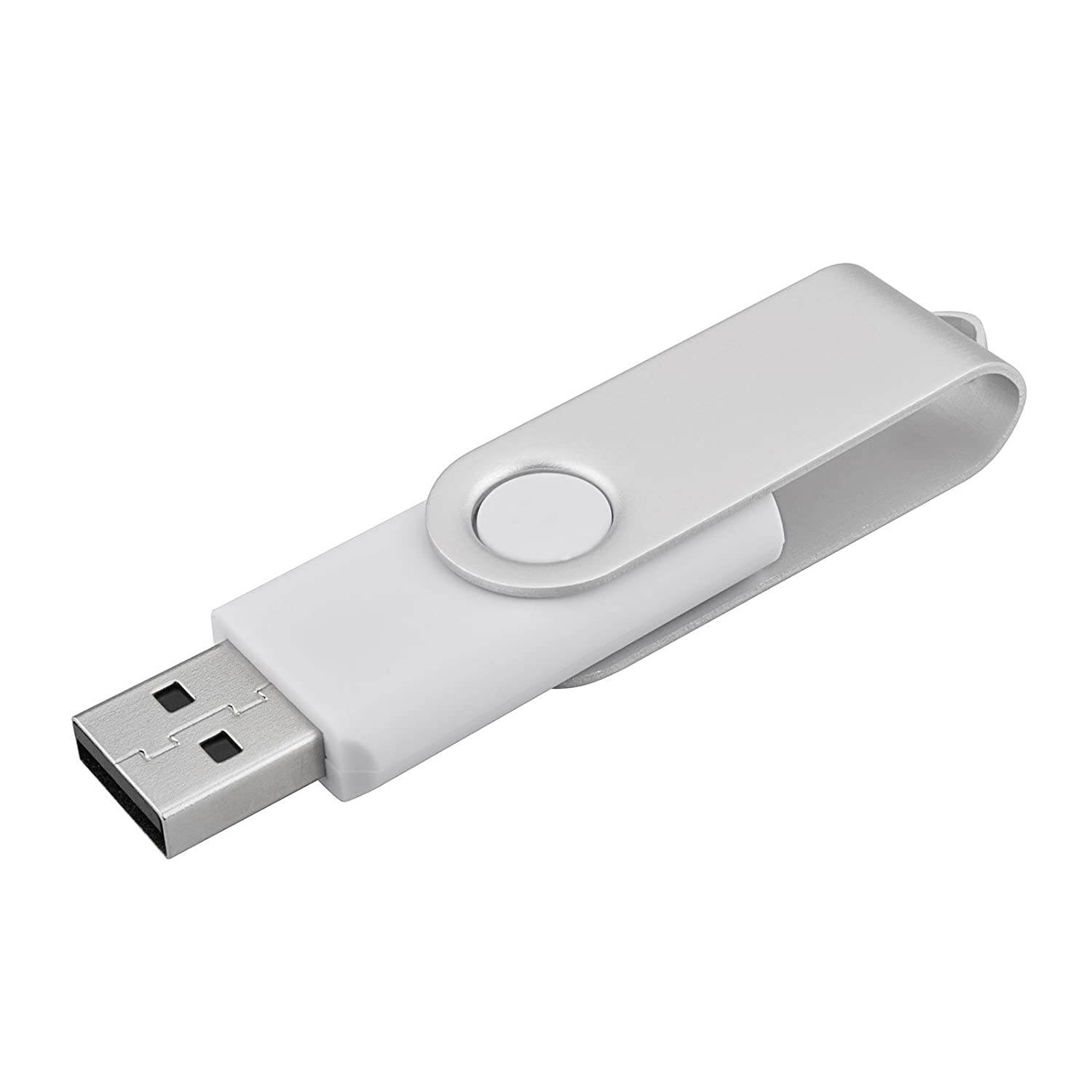 KEXIN 5 Pack 8GB USB 2.0 Flash Drive Bulk Thumb Drive Memory Stick Jump Drive Zip Drive, 5 Colors (Black, Blue, Green, White, Red)