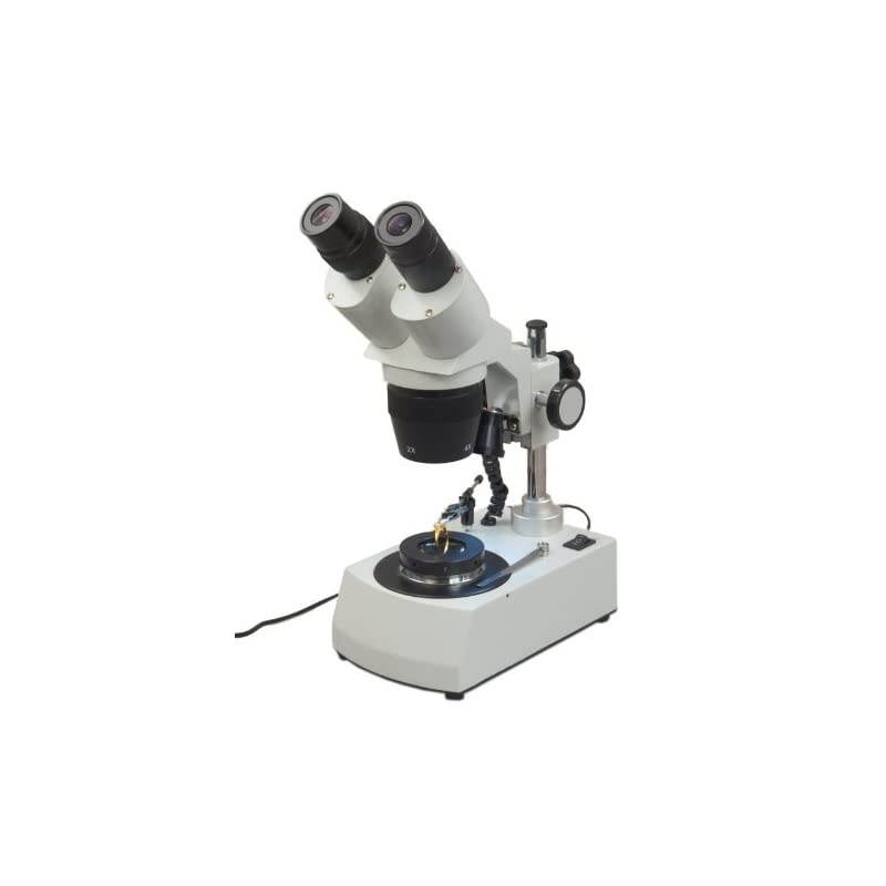 20X-40X-80X LED Binocular Darkfield Stereo Microscope with Dual LED Lights for Gem and Jewelry