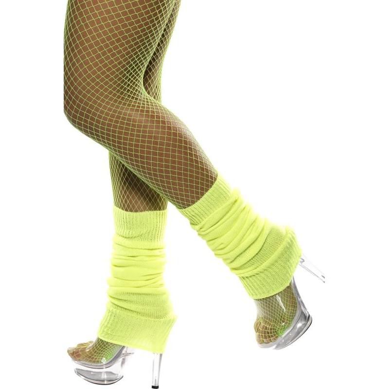 Smiffys 80's Neon Yellow Leg Warmers Costume Accessory