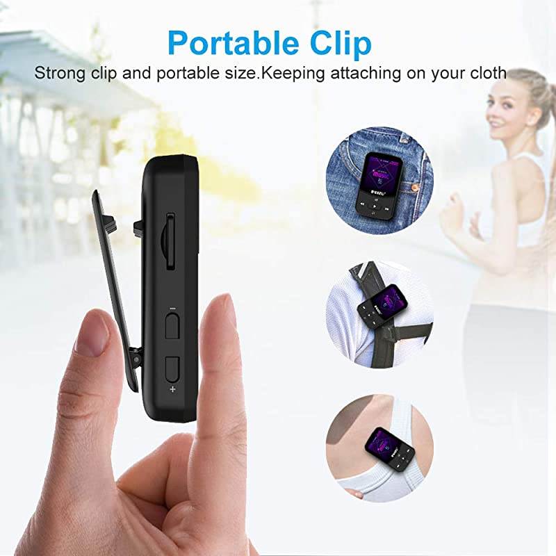 Mp3 Player with Bluetooth 41 16GB Lossless Sound Music Player with FM Radio Voice Recorder Video Earphones for Running Support up to 128GBBlack