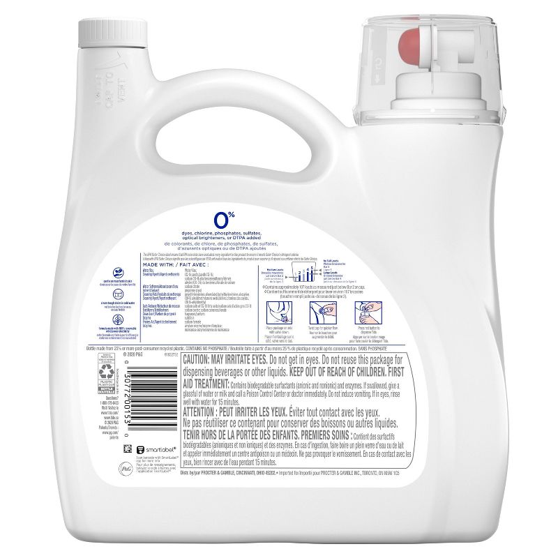 Tide Zero Soft Lavender Scent Liquid Laundry Detergent - 154 fl oz