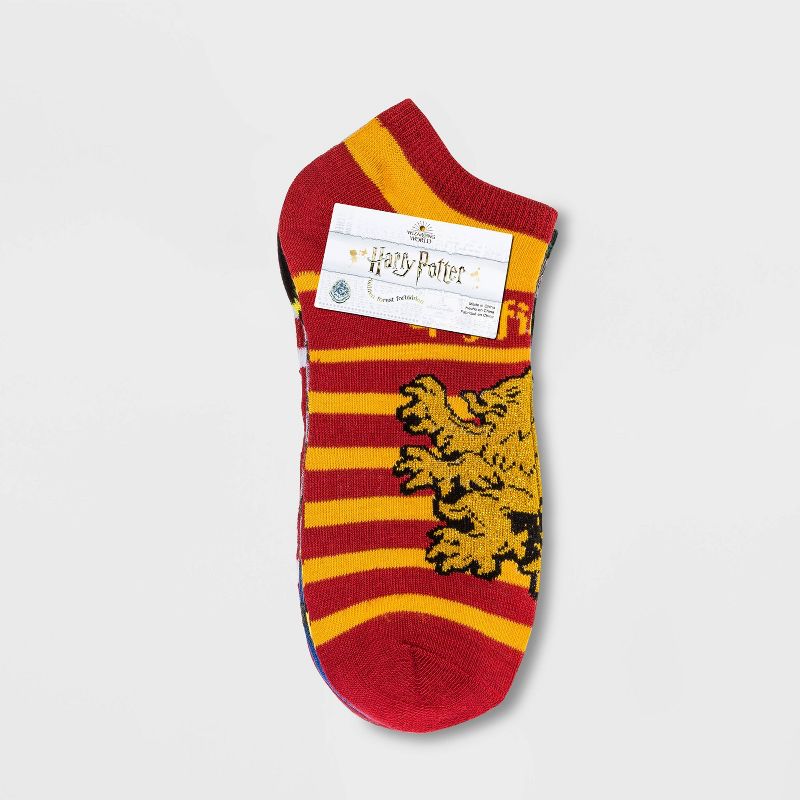 Women's Harry Potter Houses Striped 6pk Low Cut Socks - Red 4-10