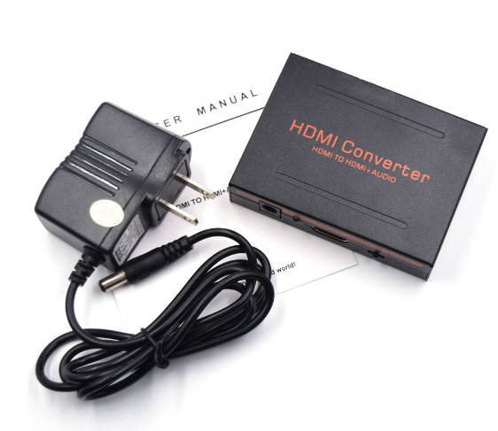 4K*2K HDMI Audio Video Splitter HDMI to HDMI + AUDIO (SPDIF + R / L) 2RCA Audio Signal Converter V1.4