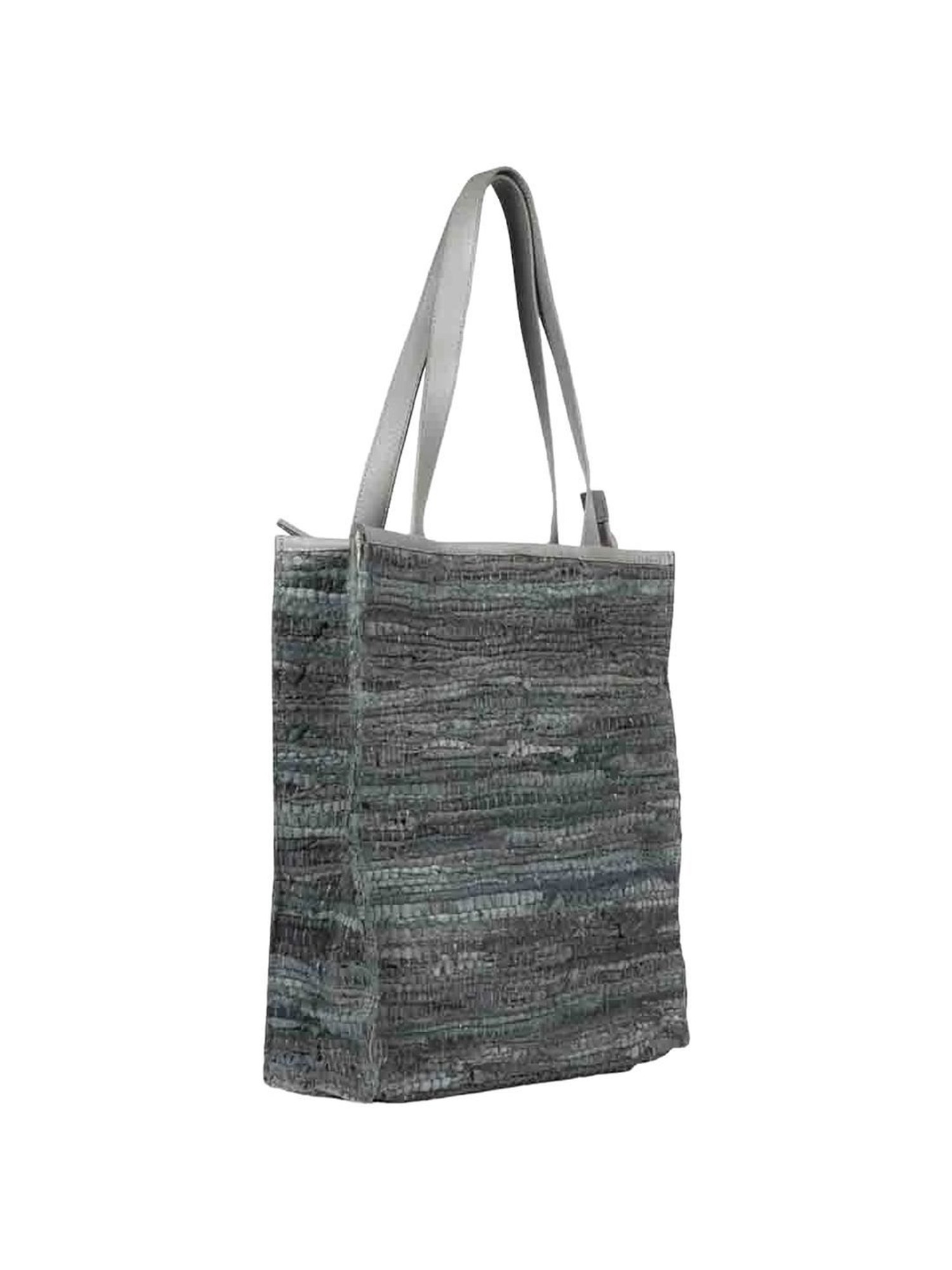 Saint G Grey Solid Medium Tote Handbag