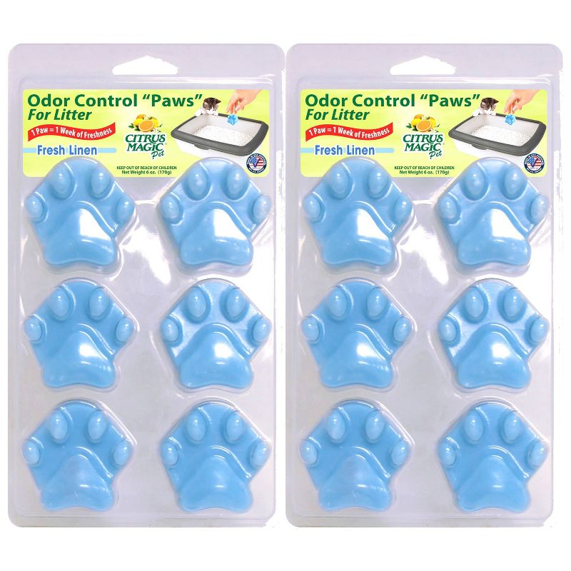 Citrus Magic Litter Paws in Fresh Linen Cat Litter - 2ct