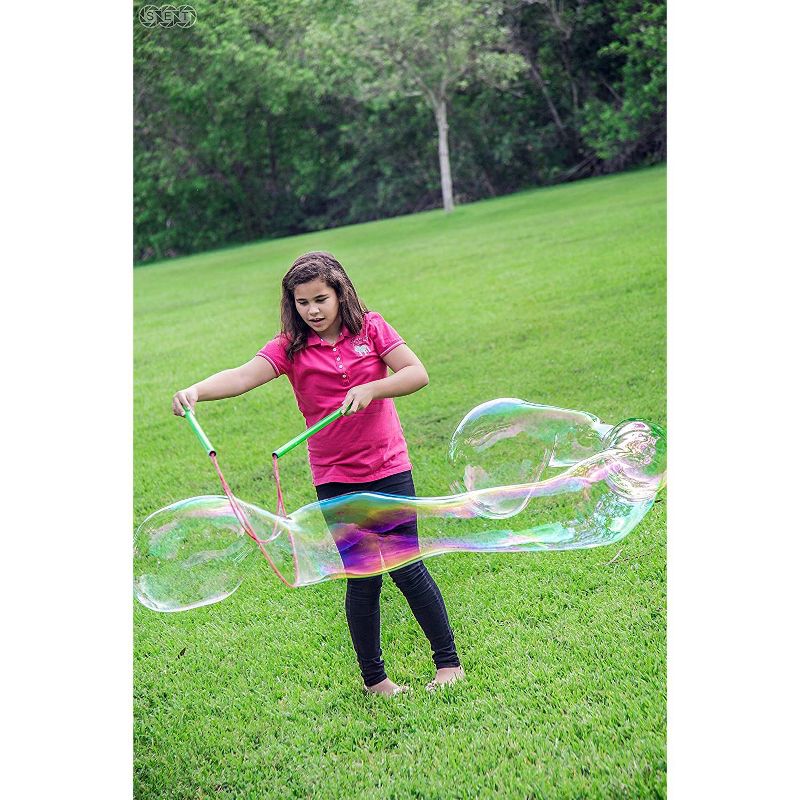 South Beach Bubbles WOWmazing Giant Bubble Wands 3-Piece Kit | Wand + Bubble Concentrate + Booklet