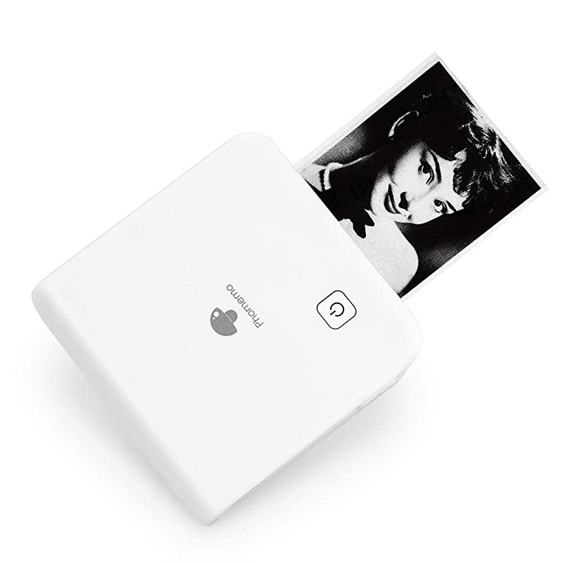 300dpi Pocket Mobile Printer M02 Pro Thermal Bluetooth Portabel Mini Printer Compatible with iOS and Android for Photo Printing GraffitiLearningWork White
