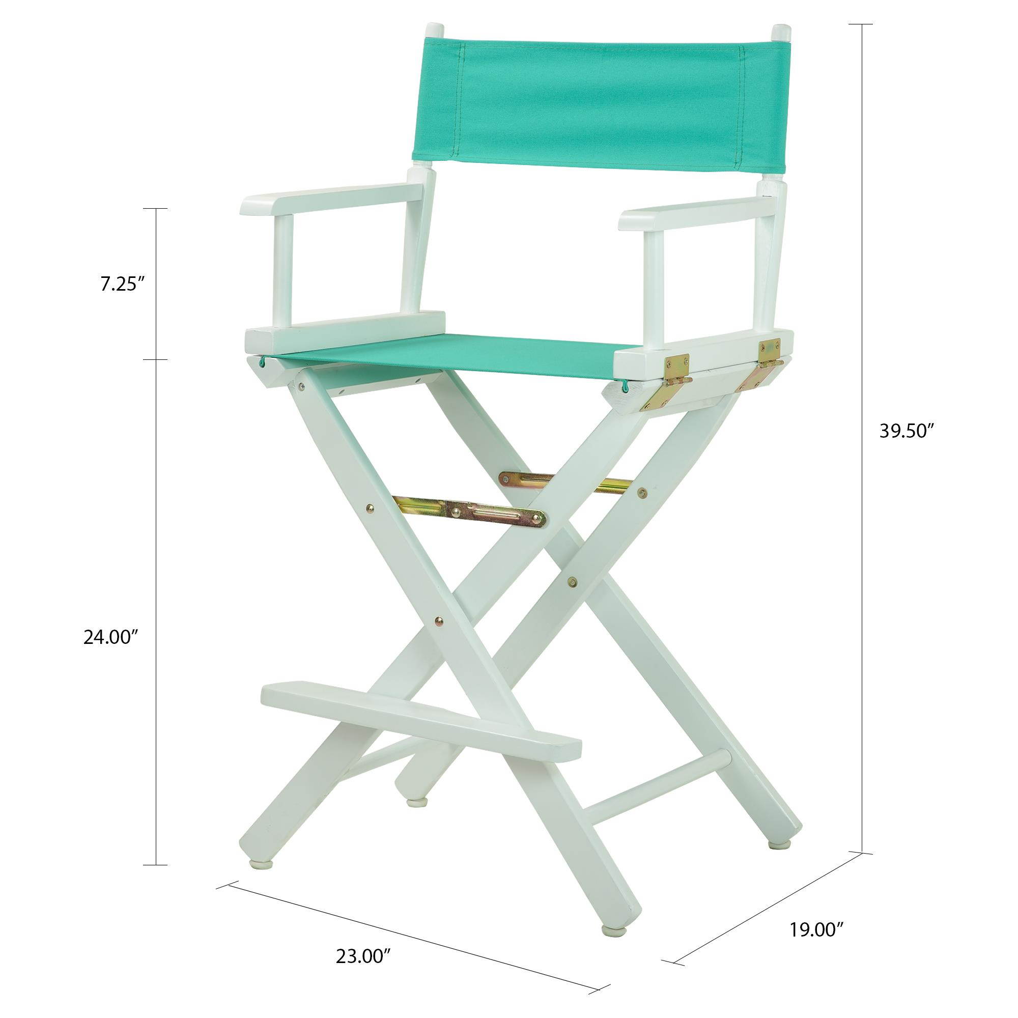 Casual Home 220-01-021-17 24 in. Directors Chair White Frame with Teal Canvas