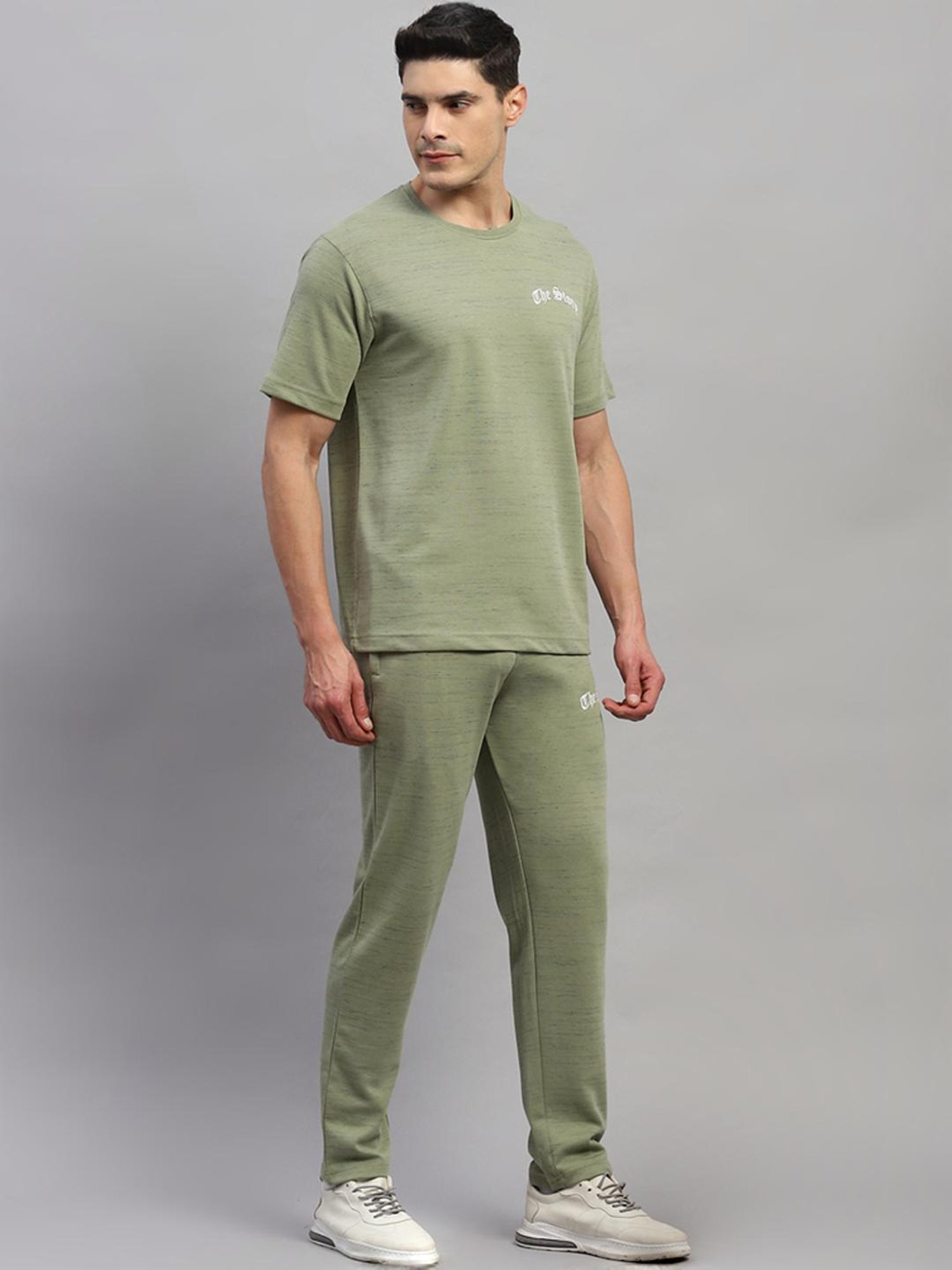 Rock.it Green Cotton Regular Fit Printed Co-Ord Set