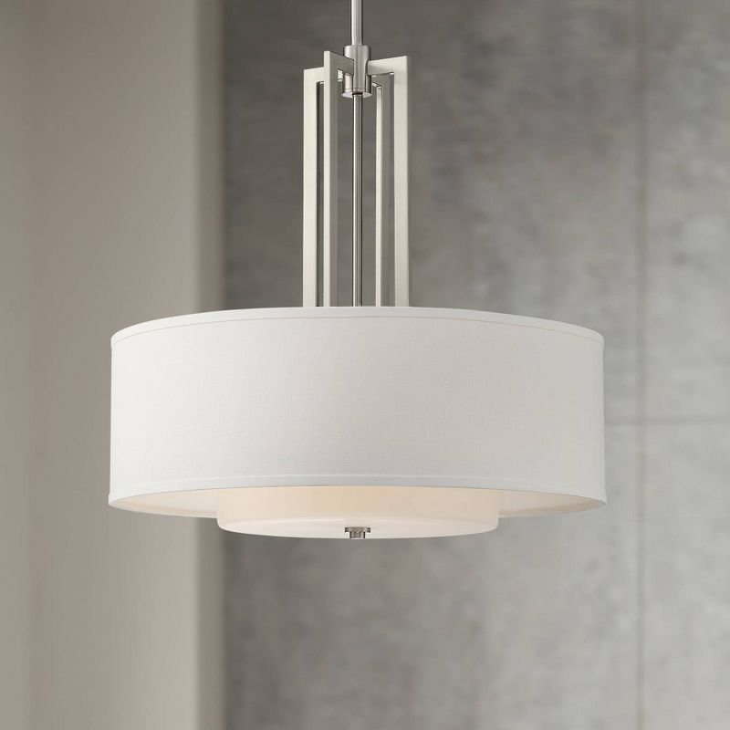 Possini Euro Design Possini Euro Adriana 24" Wide Brushed Nickel 4-Light Pendant Light