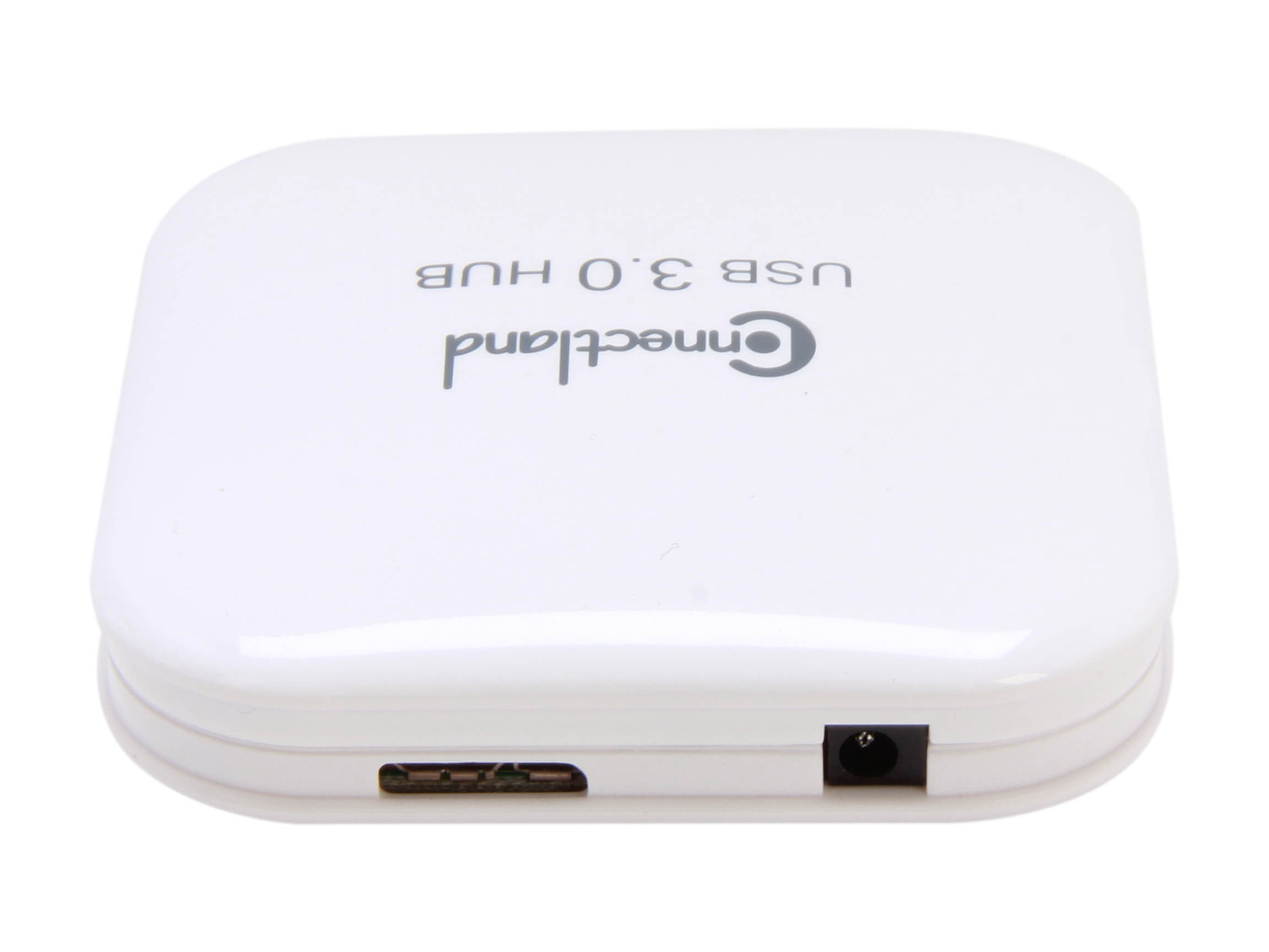 Connectland CL-HUB20127 USB 3.0 4-port Pocket Size Hub, 5Gbps Data Rate, Free AC Adapter and Cable - White