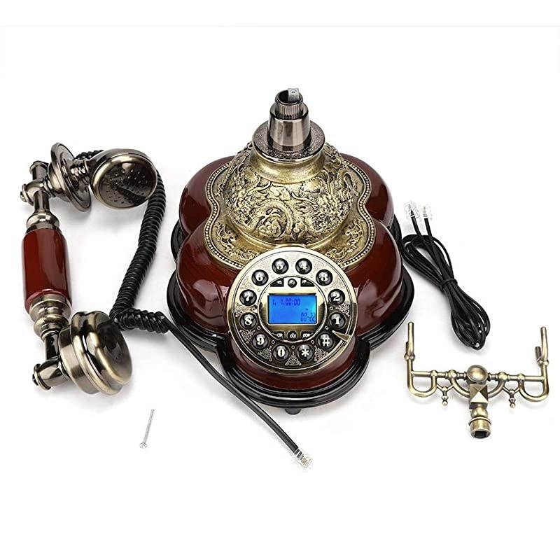 Vintage Phone,Classical Retro Push Dial Button Telephone Home Decor Desk Phone,Support FSK and DTMF Backlit Caller ID, Automatic Detection,Excellent for Gifts,Home Decor