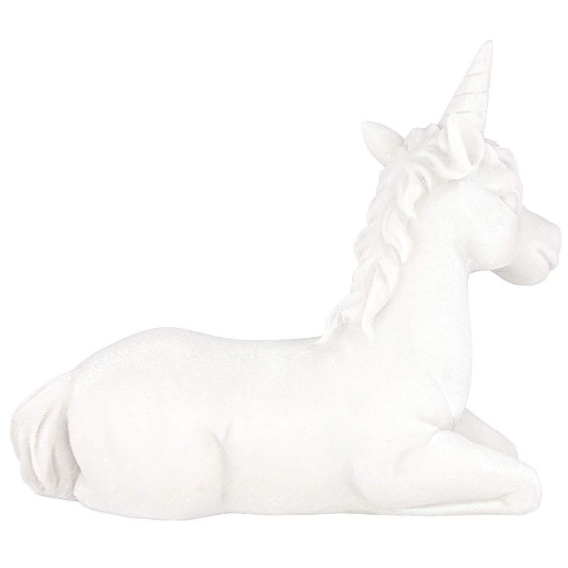 2-Piece Set Paint Your Own Unicorn Decorative Figurines for DIY Painting, 6 x 3 x 5.5 Inches