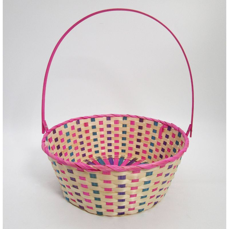 15" Bamboo Easter Basket Warm Colorway Pink and Purple Mix - Spritz™